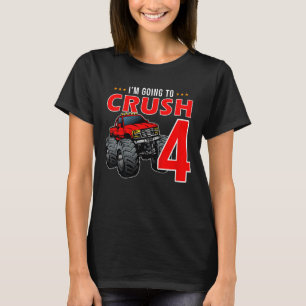 T-shirt Enfants que je vais écraser étant 4 ans 4e naissan