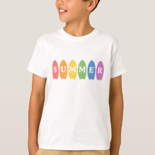 T-Shirt Enfants Rainbow Summer Surfboard