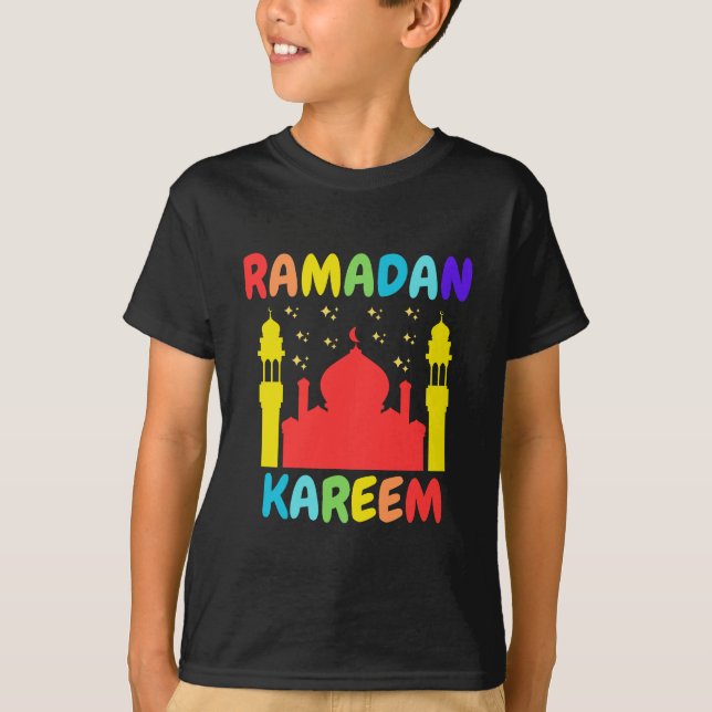 T-shirt Enfants Ramadan Kareem pour garçons Jeune Ramadan  (Devant)