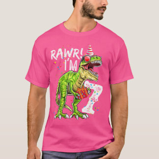 T-shirt Enfants Rawr I M 7 7E Anniversaire Fête T Rex Dino