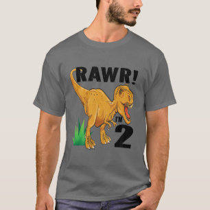 T-shirt Enfants Rawr I'm 2 Dinosaur T Rex 2Nd Birthday Chi