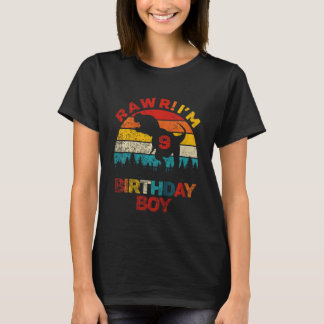 T-shirt Enfants Rawr Im 9 Dinosaur 9e anniversaire garçon 