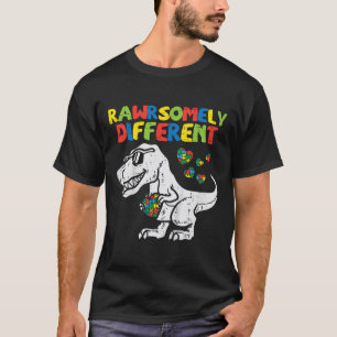 T-shirt Enfants Rawrsomement Différents Trex Dino Garçons 
