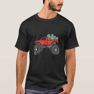 T-shirt Enfants Red Monster Truck Eggs Easter Egg Chasse G
