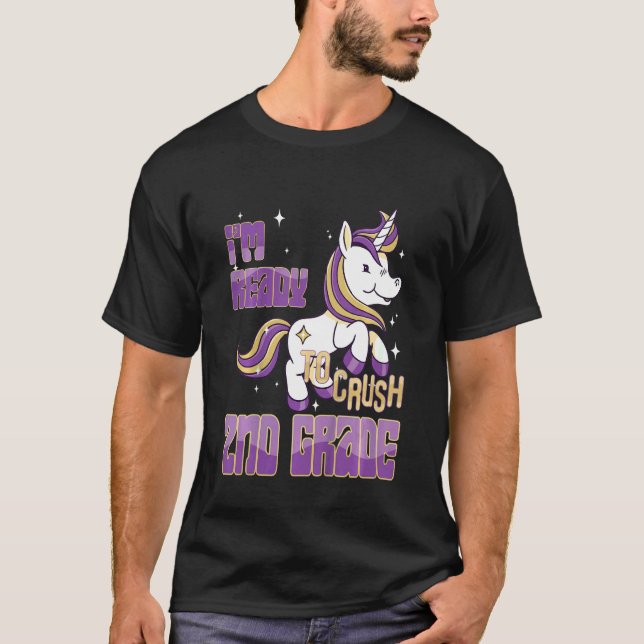 T-shirt Enfants Retour à l'école Fille mignonne Premier jo (Devant)