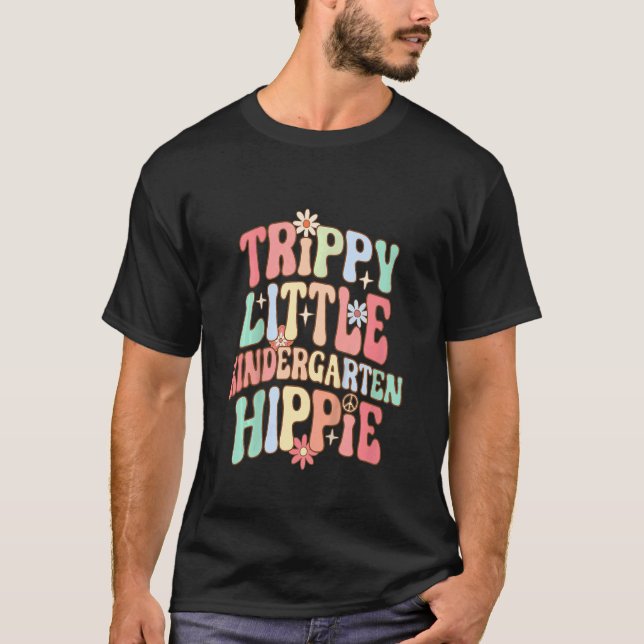 T-shirt Enfants Retro Kindergarten Trippie Little Hippy Ki (Devant)
