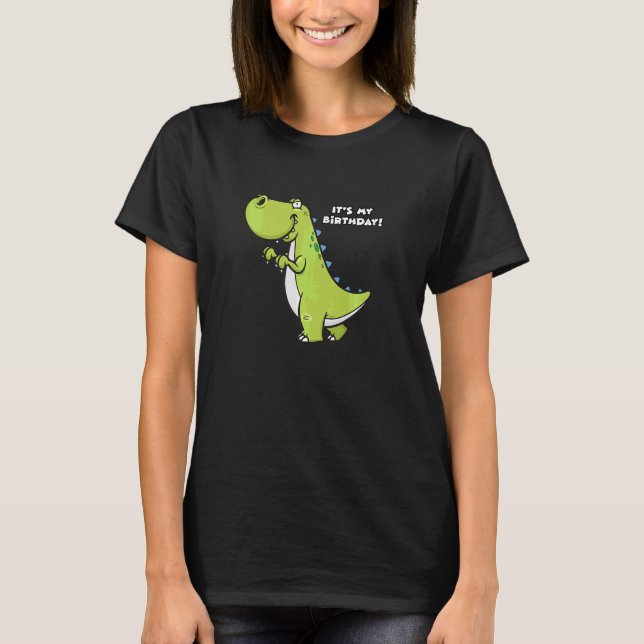 T-shirt Enfants Rex Dino Anniversaire Dinosaure Thème Pour (Devant)
