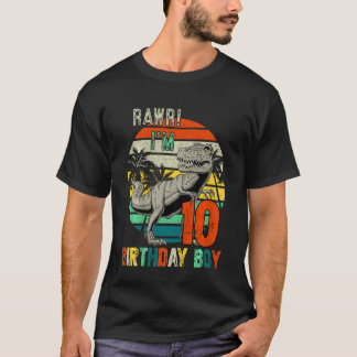 T-shirt Enfants rex Dinosaur Anniversaire Garçon Rawr I m