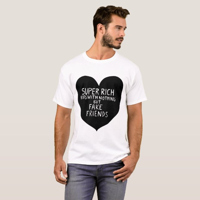 T-shirt Enfants riches superbes avec rien mais le dessus (Devant entier)