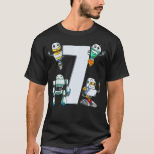 T-shirt Enfants Robots 7e anniversaire Enfants Robotique S