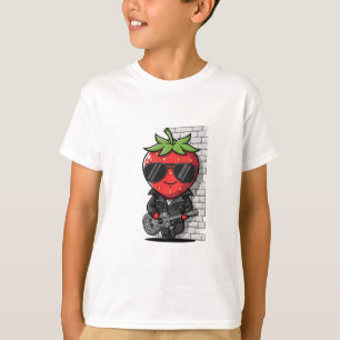 T-shirt Enfants Rockstar Fraise