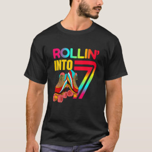 T-shirt Enfants Rollin' en 7 Roller Sking 7e anniversaire