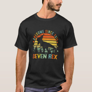 T-shirt Enfants Sept Rex 7e Anniversaire Septième Dinosaur