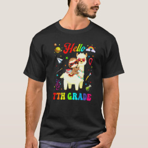 T-shirt Enfants Septième Année Équipe Mignon Lama Paresseu