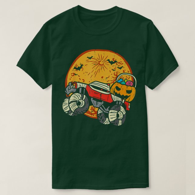 T-shirt Enfants Skeleton Monster Camion Lune Candy Toddler (Design devant)