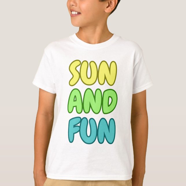 T-Shirt Enfants Soleil Et Amusement (Devant)