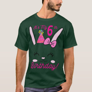 T-shirt Enfants Son 6e anniversaire fille lapin thème lapi