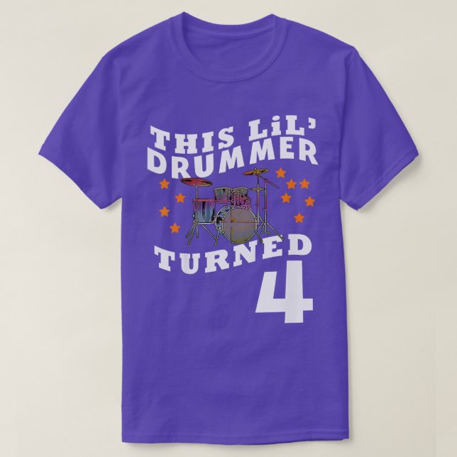 T-shirt Enfants son Lil Drummer a viré 4 Enfants de quatre (Design devant)