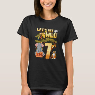 T-shirt Enfants Soyons Sauvages I'm 7 Safari Animal Zoo An