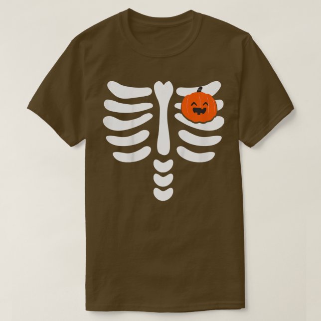 T-shirt Enfants Squelette Citrouille Coeur Halloween Jacko (Design devant)