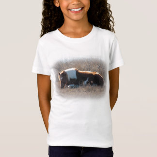 T-Shirt Enfants supérieurs avec l'image mignonne de poney