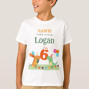 T-shirt Enfants sur mesure Invité d'honneur Dinosaur Anniv