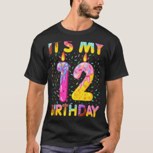 T-shirt Enfants Sweet Donut C'Est Mon 12e Anniversaire 12