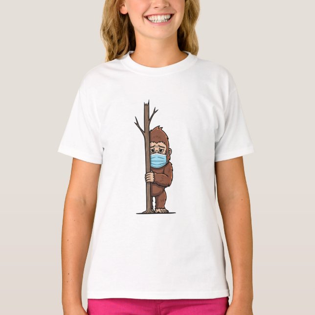 T-shirt Enfants timides de Sasquatch masqués (Devant)
