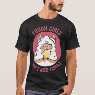 T-shirt Enfants toux filles n'ont pas besoin de tonsils mo