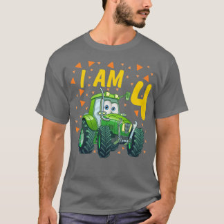 T-shirt Enfants Tractor 4e anniversaire fils agriculteur 4