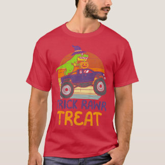 T-shirt Enfants Trick Rawr Treat Dinosaur Monster Truck Ha