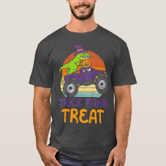 T-shirt Enfants Trick Rawr Treat Dinosaur Monster Truck Ha