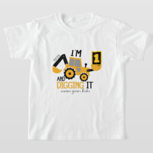 T-shirt Enfants Trois 3 ans 3e anniversaire Construction G