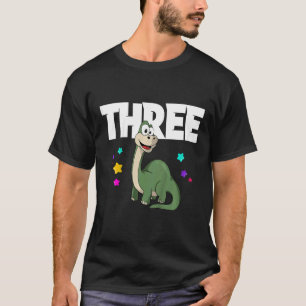 T-shirt Enfants TROIS Dinosaures 3e anniversaire