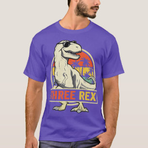 T-shirt Enfants trois Rex 3e anniversaire 3e Dinosaur 3