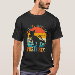 T-shirt Enfants Trois Rex 3e anniversaire garçon Troisième