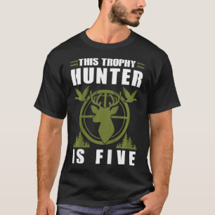T-shirt Enfants Trophée Hunter est 5 Ans Anniversaire 5e B