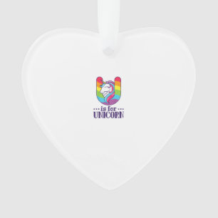 T-Shirt Enfants U est pour Licorne Alphabet