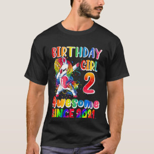T-shirt Enfants Unicorn 2 ans Awesome depuis 2021 2nd Bi