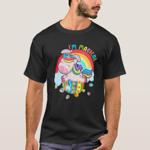 T-shirt Enfants Unicorn Oeuf de Pâques Rainbow Magie