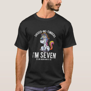 T-shirt Enfants Unicorn Pirate 7 Sept ans Anniversaire Ave