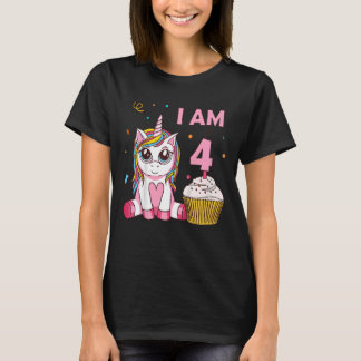 T-shirt Enfants Unicorne fille créature mythique Je suis 4