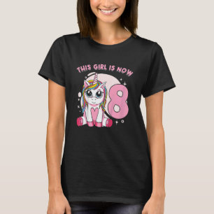 T-shirt Enfants Unicorne fille créature mythique Je suis 8