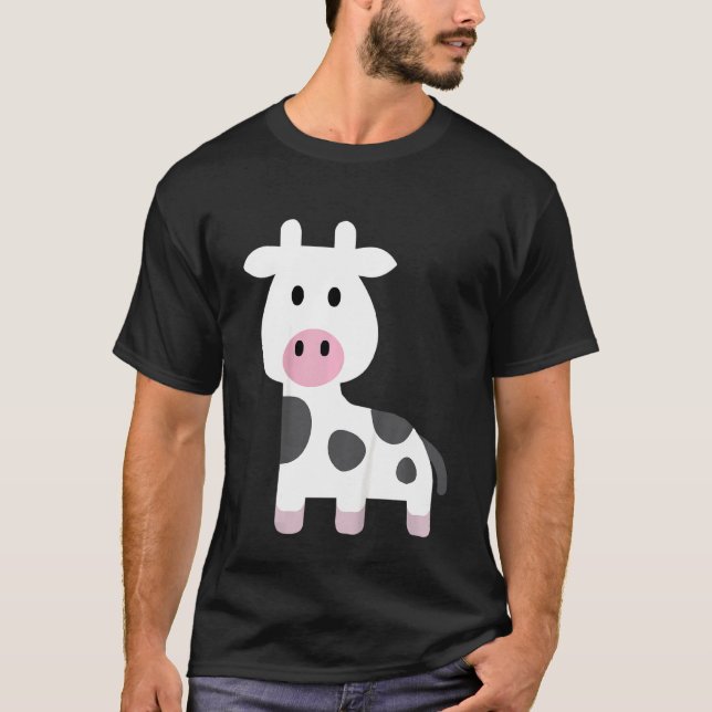 T-shirt Enfants Vache drôle Moo mignonne Vaches d'animaux  (Devant)