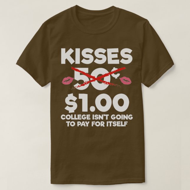 T-shirt Enfants Valentines Jour Pour Garçons Funny Baisers (Design devant)