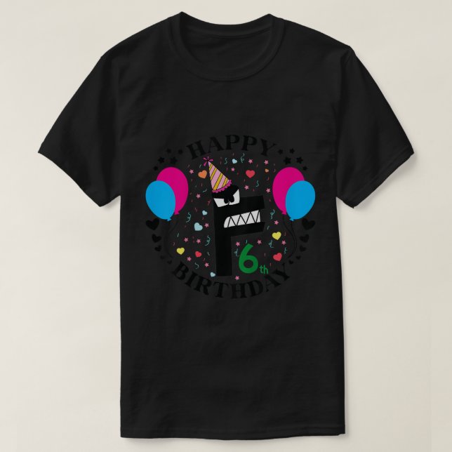 T-shirt Enfants Villain Alphabet Lore de 6 ans 6e naissanc (Design devant)