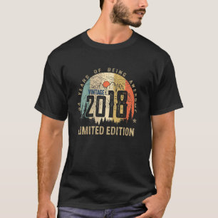 T-shirt Enfants Vintage 2018 4e anniversaire 4 ans