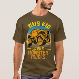 T-shirt Enfants Vintage Cet Enfant Aime Monster Trucks Gar