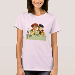 T-shirt Enfants vintage, garçon et fille partageant un sha