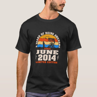 T-shirt Enfants Vintage juin 2014 - Amateurs de pêche de 8